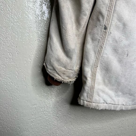 Vintage Carhartt Sun Faded Distressed Chore Jacket XL - Picture 8 of 11